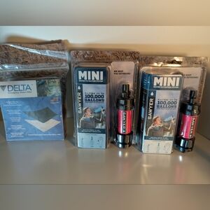 2 Sawyer MINI Water Filtration System Filters Up To 100,000 Gallons New